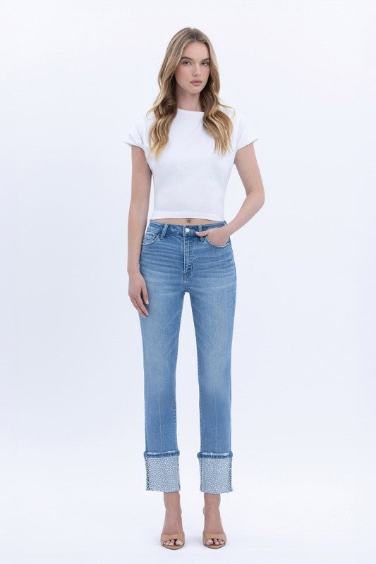 High Rise Slim wide Jeans