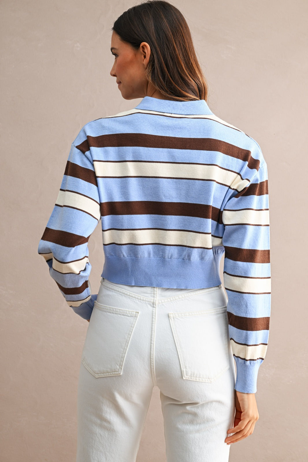 Striped Amanda polo top