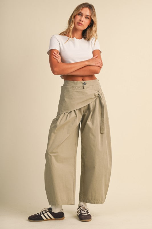 Barrel Leg oliva pants