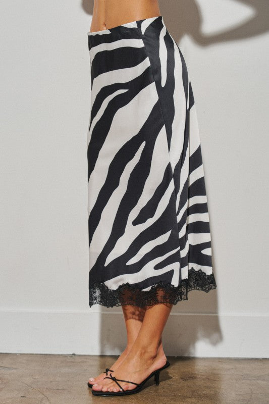 Zebra print medí skirt