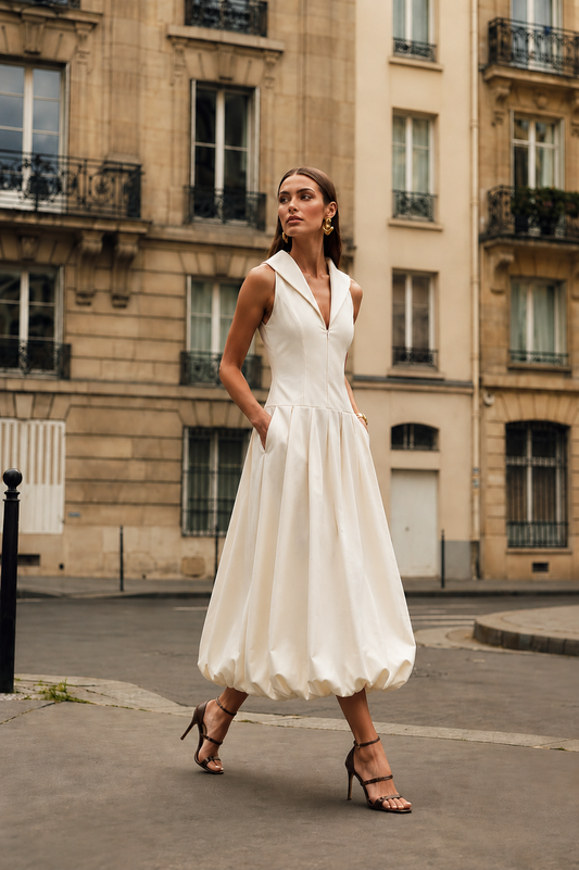 White Elena Dress