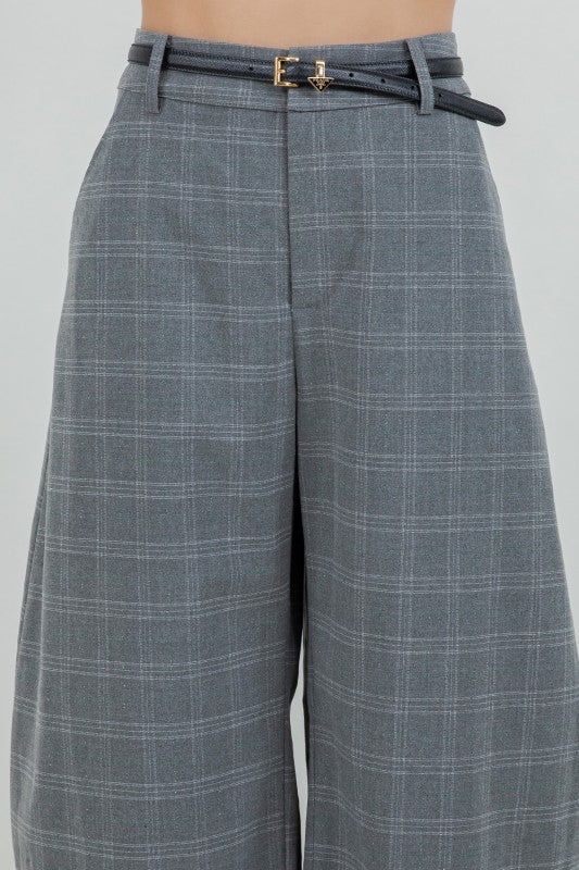 Barrel plaid Pants