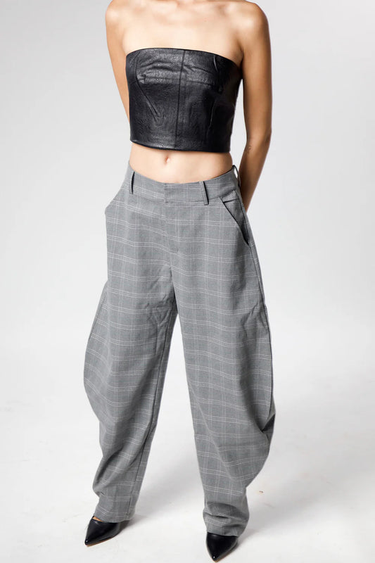 Barrel plaid Pants
