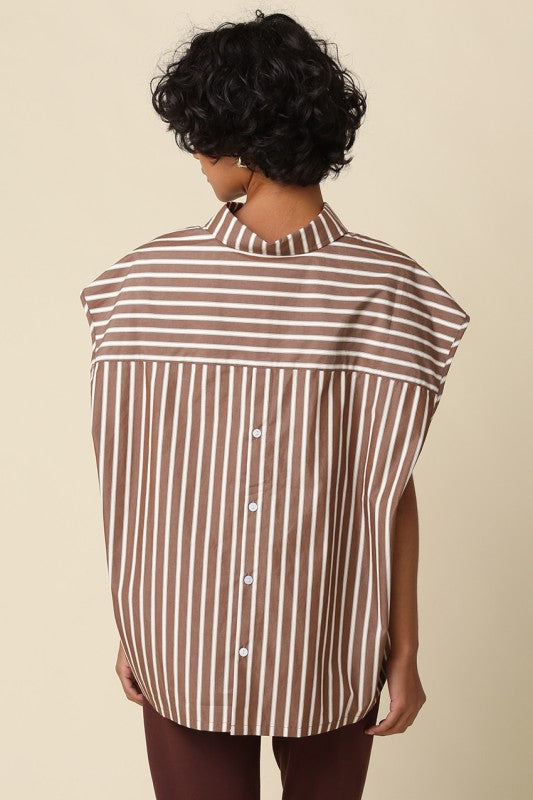 Striped oversize blouse