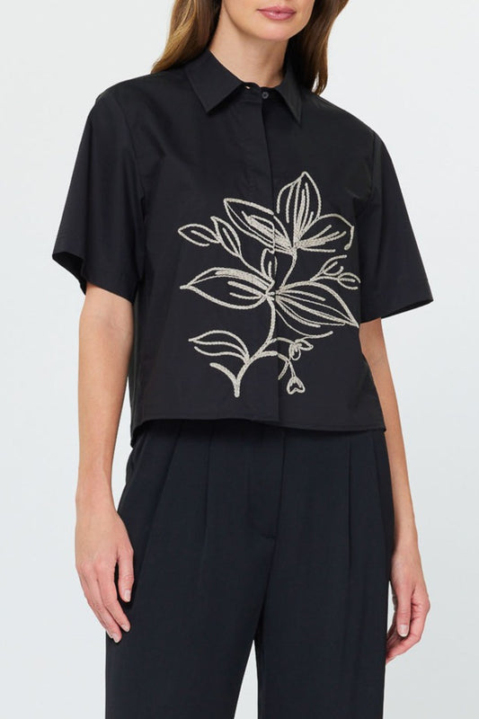 Embroidered casual top