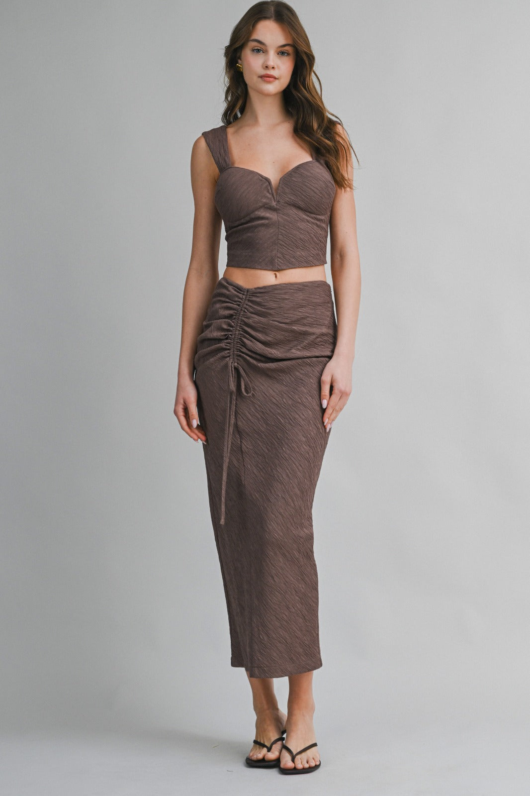 Medí Mocha skirt set