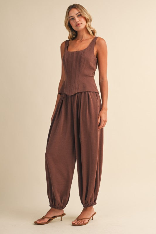 Corset balloon pants set
