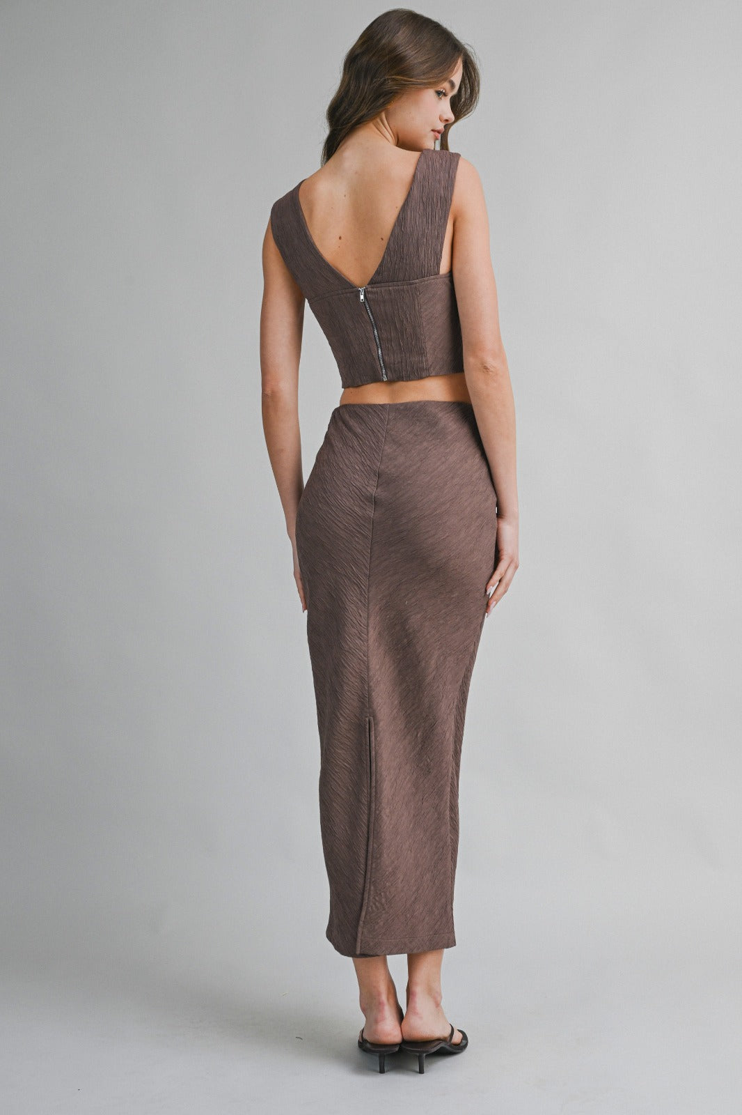 Medí Mocha skirt set