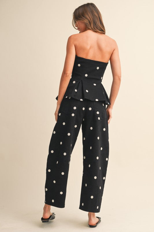 Polka dot Denim set