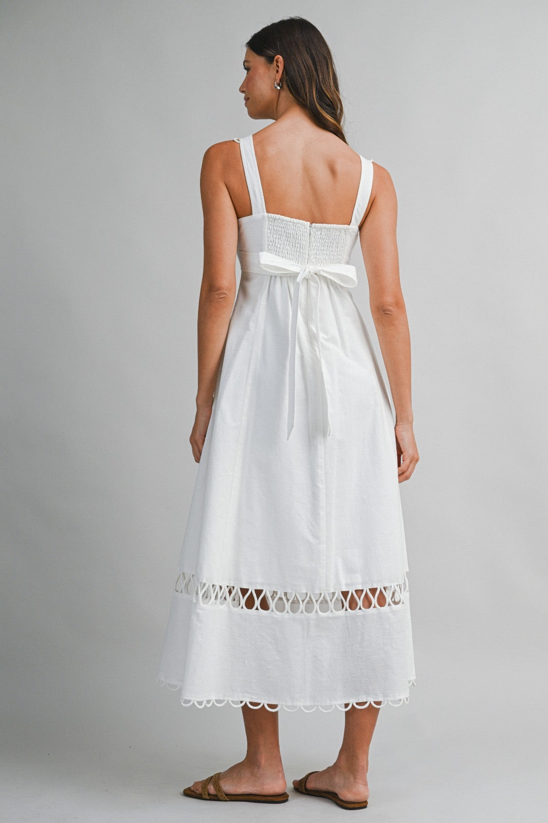Embroidered white Dress