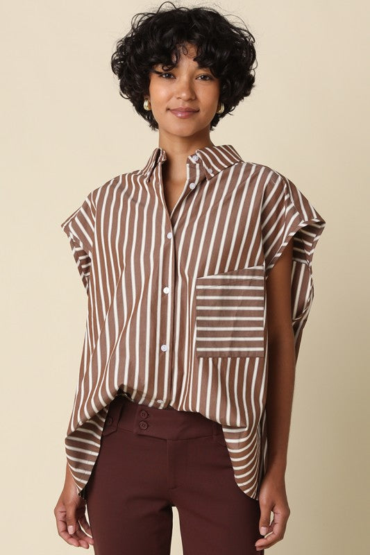 Striped oversize blouse