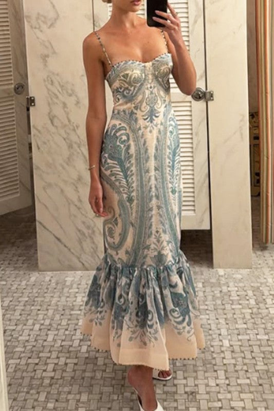 Niza abstract maxi dress