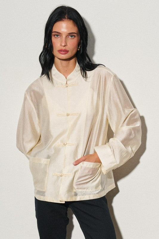 Oriental-style blouse