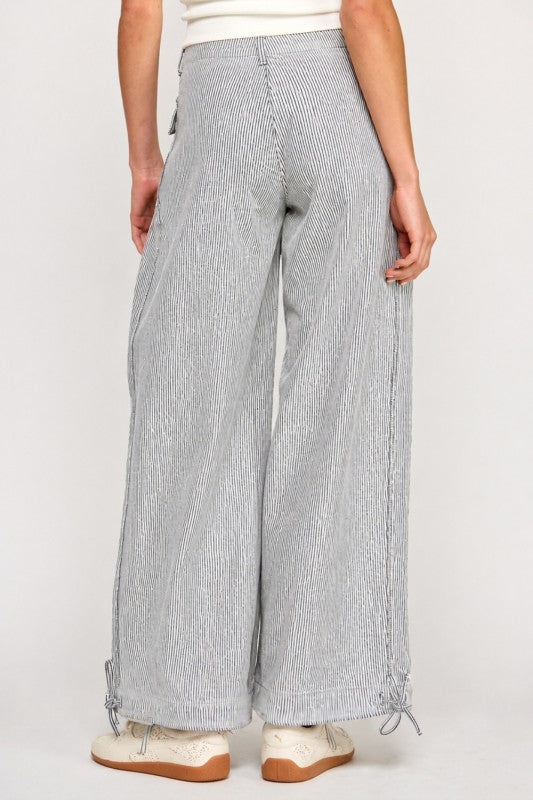 Striped Denim pants