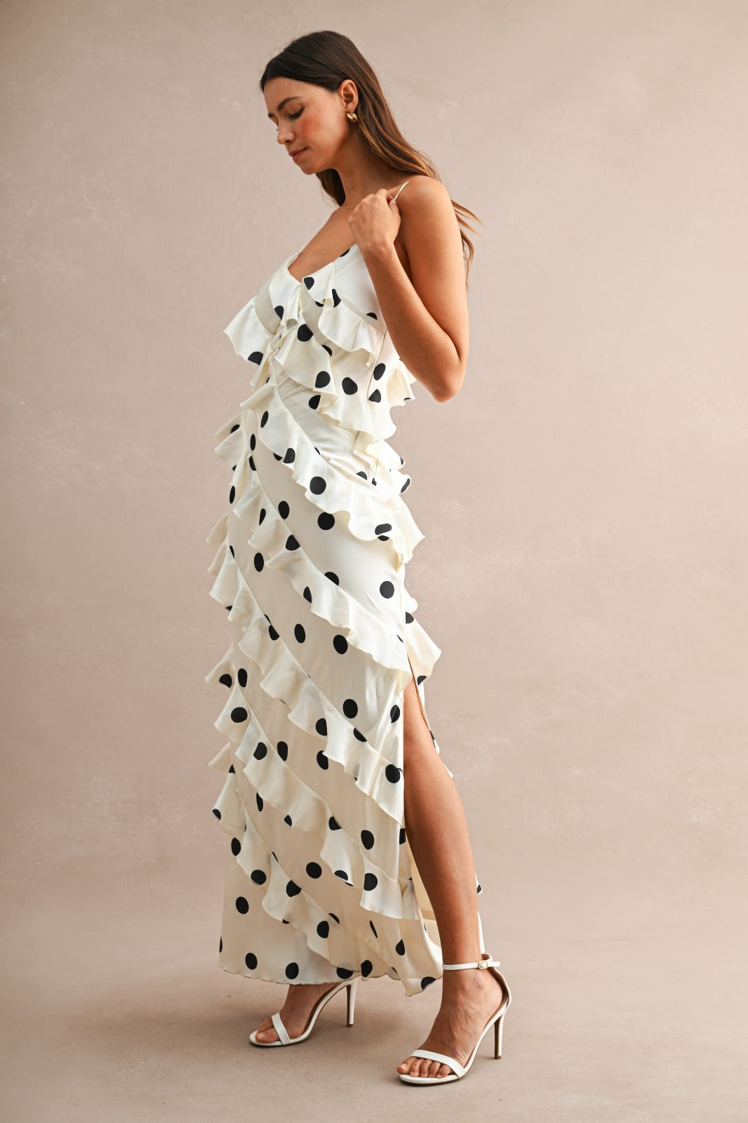 Polka dot carlota maxi dress