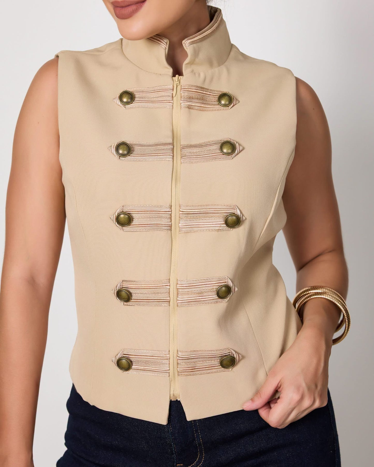 Mandarín vest top